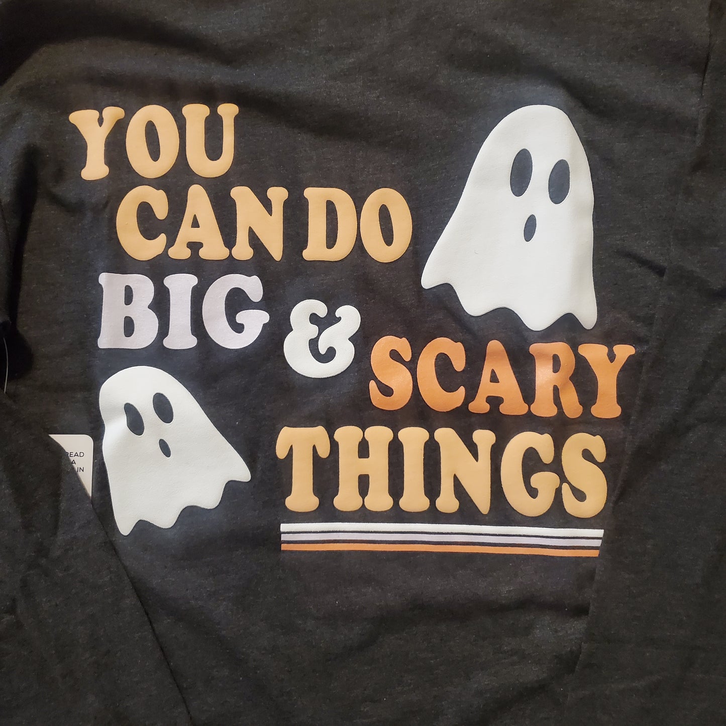 Long Sleeve/Crew Puff Print Halloween Shirt