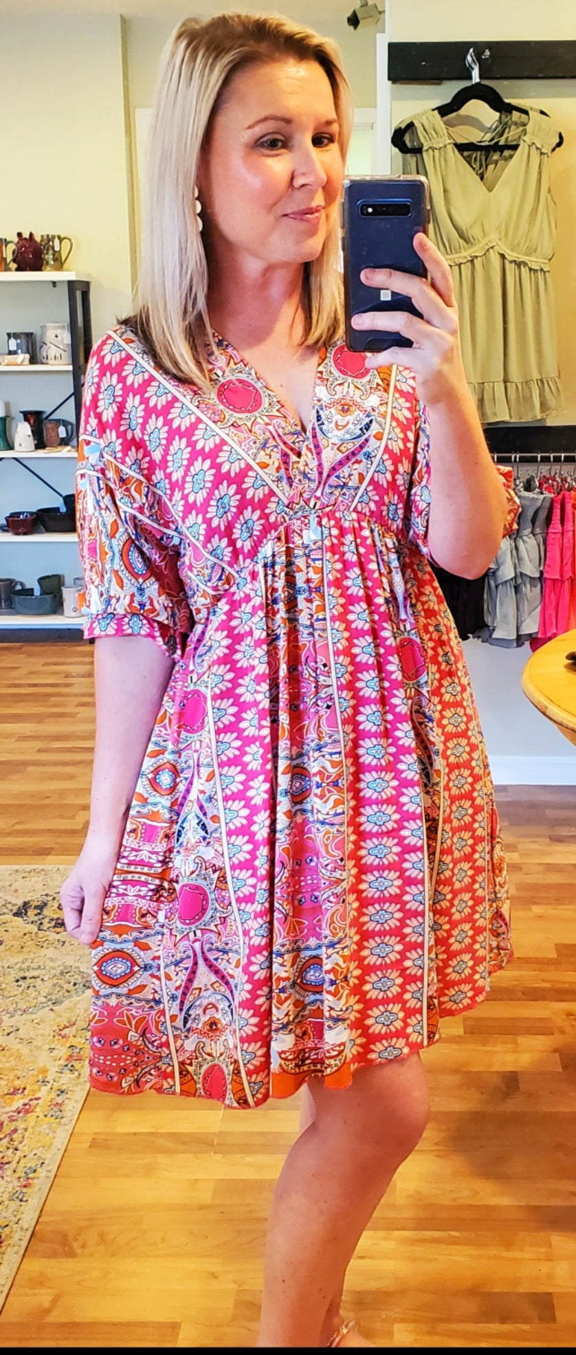 Pink Floral Dress