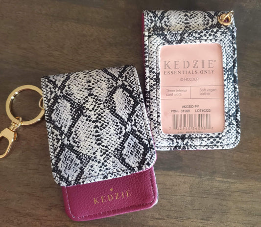 Snakeskin Keychain Card Holder