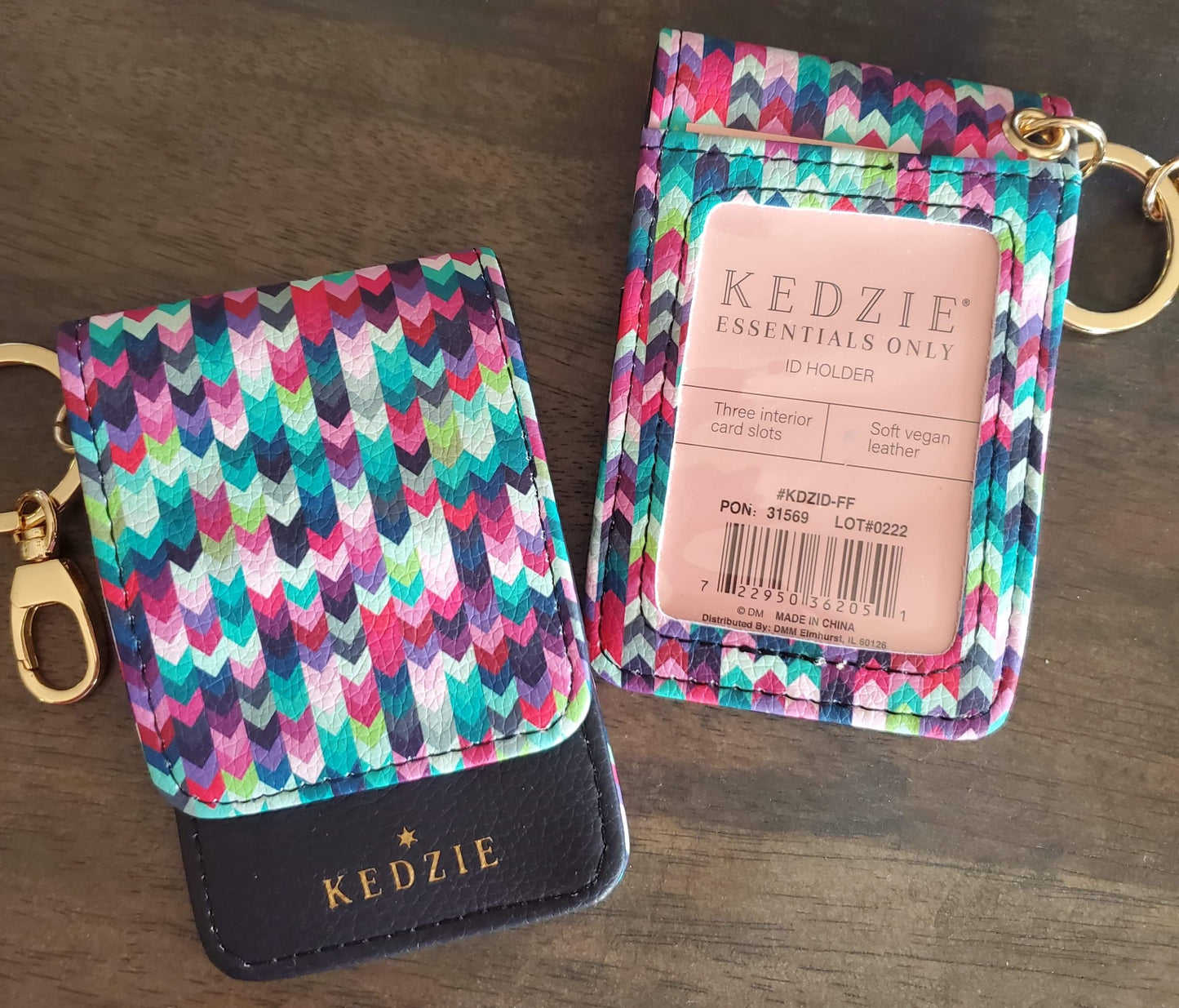 Multicolor Keychain Card Holder