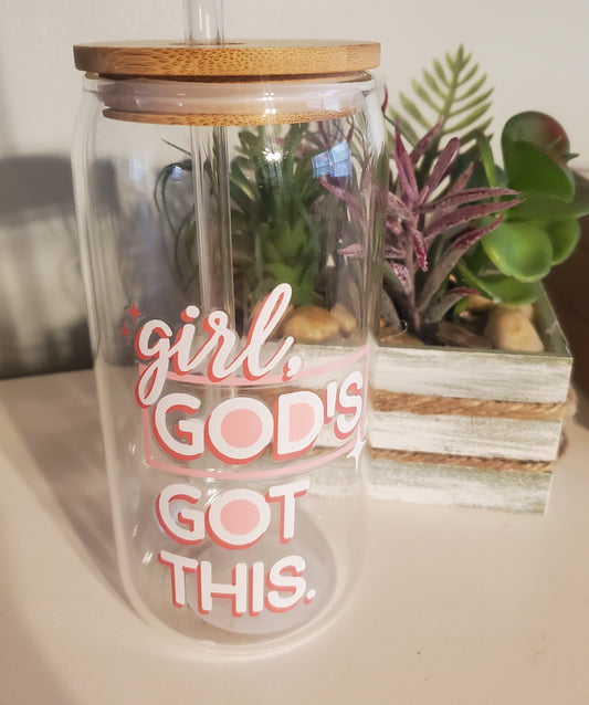 Iced Coffee Tumbler - Girl, God's Got This