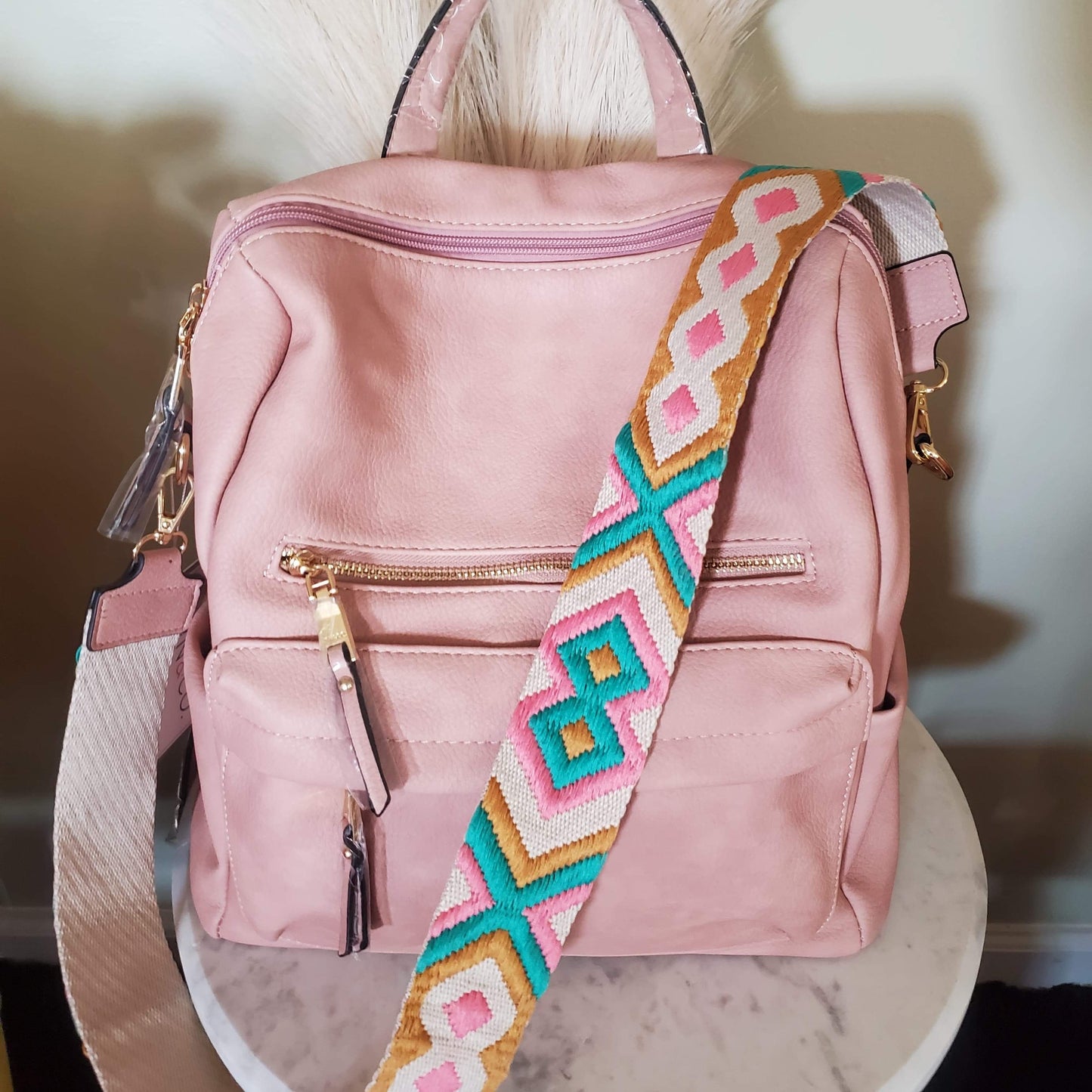 Pink Backpack Purse
